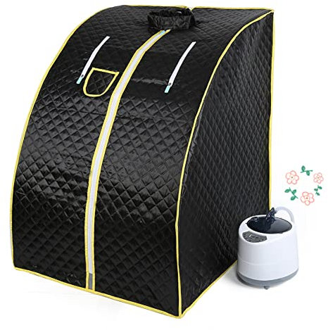 HUOLE Sauna A Vapore Sauna Pieghevole Cabina Portatile Home Sauna A Infrarossi Spa Tenda Saune con il Regolatore di Temperatura Remota Sauna Copertura Sauna,98x80x70cm