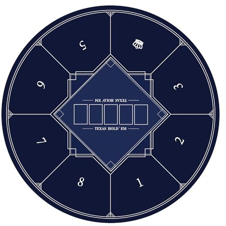 LaiEr Tappetino da Poker Rotondo,Tappetino in Gomma per Poker Texano da 24/31/39/47/55/63Pollici,Piano D'appoggio Pieghevole,Piano D'appoggio Portatile per Poker,Adatto per Giochi di Poker,Blackjack.
