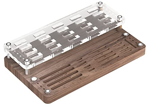 EUBEISAQI Estuche Porta USB,Estuche para Tarjetas de Memoria de Madera con 40 Ranuras | Memoria USB, Tarjeta de Memoria, Organizador de Soporte de Tarjeta de Memoria pequeño, Bolsa de Almacenamiento