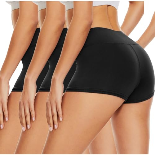 DDOBB Radlerhose Damen Kurz für Kleid High Waist Kurze Sporthose Hotpants | Blickdicht & Bauchweg,4-Wege-Stretch,Ideal unter Kleidern & Röcken,Für Yoga,Gym,Sport & Alltag