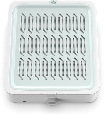 ZIZZON Aspiratore di polvere per unghie a basso rumore con filtro riutilizzabile per nail tech, aspiratore di polvere con ventola da 120 W