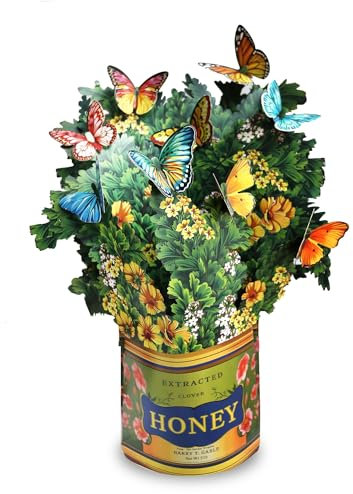 3D Pop Up Blumen Muttertagskarte 3d Karte Geburtstagskarte Mama Geburtstagskarte Frau Handgefertigte Klappkarte mit Umschlag (Schmetterling)