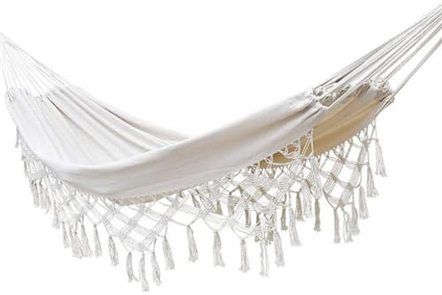 Hängematte Outdoor 150x200 cm Indoor Outdoor Boho Hängematte Makramee Hängematte Große Leinwand Weiche Hängematten Bett Für Zwei Personen Zuhause Camping Hängematte