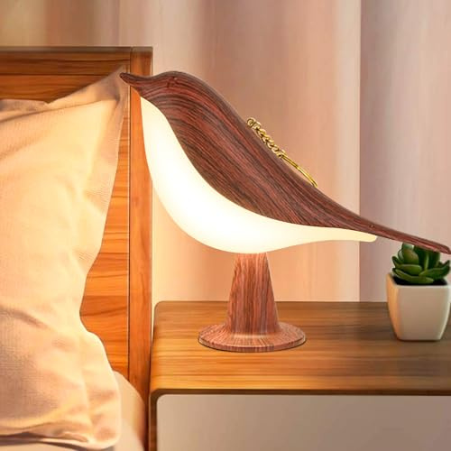 GODENBA Small Cordless Birds Lamp, Touch Night Light with 3 Color Temperature/Dimmer Brightness/Touch Sensor/Aroma Diffuser, Rechargeable Battery Hummingbird Lamp for Kids, Bedside, Small Place