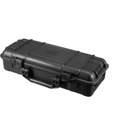 Ayztantine Fotokoffer Mit Schaum 6 Größen Schwarz Hartschale PP Tragetasche Tragbare wasserdichte schlagfeste stoßfeste Werkzeughalter Schwammbox(E 430x195x105mm)