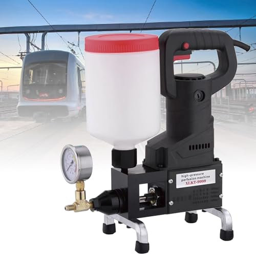 HENGCMM Pompa per Iniezione Ad Alta Pressione, Macchina per Stuccatura Pavimenti Ad Alta Pressione da 1100 W, Macchina per Calafataggio, Pressatrice Ad Alta Pressione, Tenuta Efficace