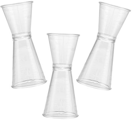 PHENOFICE 3stücke Doppelmessbecher Aus Plastik Mit Cocktail-doppelmessbecher-werkzeug Messen Für Barkeeper Zu Hause Unzenbecher Für Cocktails