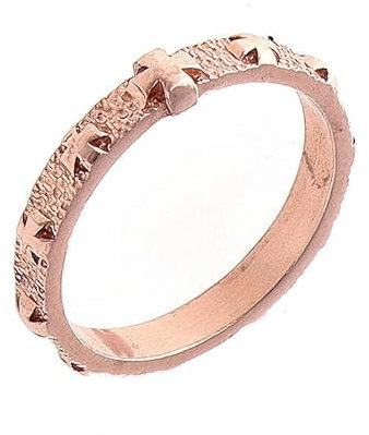Holyart 925 Rosé Silber Rosenkranz Ring Kreuz Körner, 21 mm (0.826 inc.) - DE 66
