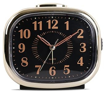 CALQYSH Sveglia analogica Sveglie Multiuso Senza ticchettio, Mute, Funzione Snooze, Orologi da Comodino con Luce Notturna, Sveglia Luminosa con Musica Sveglie per Bambini