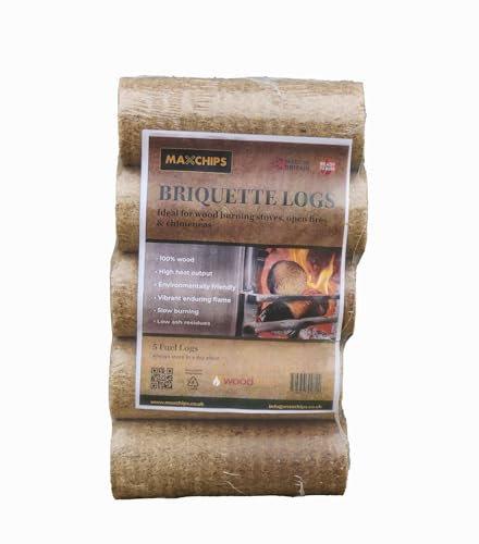 Pack of Maxchips Briquette Ultra Dry Heat Logs. Delivery Included.