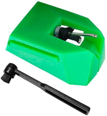 Ersatz-Plattenspieler Stylus AT-VMN95E mit antistatischer Reinigungsbürste Set, Diamant Vinyl Plattenspieler Nadeln kompatibel mit Audio-Technics AT-VMN95 Serie Plattenspielernadeln