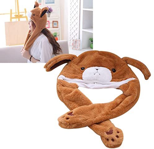 JOINPAYA up Ears Bärenmütze Mit Beweglichen Ohren Lustiges Plüschkostüm Für Junge Mädchen Und Erwachsene Für Karneval Halloween Und Fotoshootings