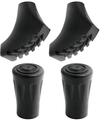 Nordic Walking Stöcke Gummipuffer, 4stk Nordic Walking Pads Puffer 2 Runde 2 Hufeisen Trekkingstock Schutzhüllen, Durchmesser 11mm Wanderstöcke Wanderstöcke Ersatzteile Stopper Asphalt Kies Berge