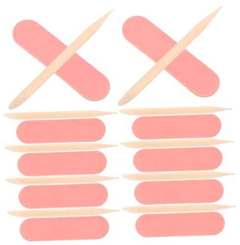 DEARMAMY 50stücke Nagelpuffer Und Mini-nagelfeilen-set Mit Nagelhautstäbchen Einweg-nagelstäbchen Für Maniküre Und Nagelpflege Zu Hause