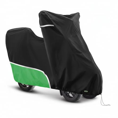 Funda para moto de exterior con maletero, impermeable y resistente al invierno, tela Oxford 420D, apta para Piaggio MP3 250/310/300/350/400/500/530 (verde)