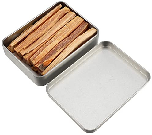 CLISPEED Natural Wood Firelighters and Quick Light Fire Starter Sticks Camping Firewood Bundle Iron Box Emergency Survival Kindling for Outdoor Bbq and Fireplace