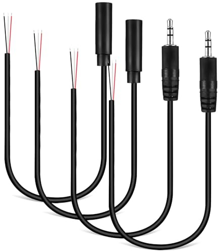 HEALSOPTHY 4 pezzi Cavo Audio Prolunga Maschio e Femmina Estensione Jack per Casse e Cuffie Trasmissione Stabile Compatibile con Telefoni Tablet