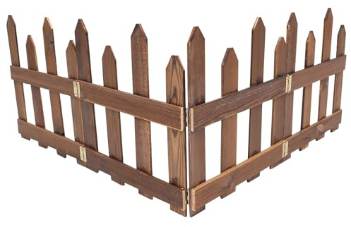 DOITOOL 1pezzi Recinzioni in Legno per Giardino Recinzioni Corte in Legno per Esterni per Albero di Natale Dimensioni Compatte Facile Installazione