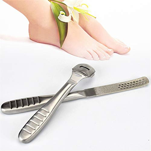Dioche Rasoir à Callosités en Acier Inoxydable pour Enlever les Peaux Mortes et Dures, Outil de Pédicure Professionnel avec Poignée Antidérapante, Lime à Pied pour Soins de Pédicure à