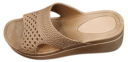 vaolkwsacz badtofflor dam med klack, mjuka badpantoletter, öppna tår, lätta pantoletter, vadderade tofflor, bekväma strandskor, halkfria badskor, ergonomiska sommartofflor