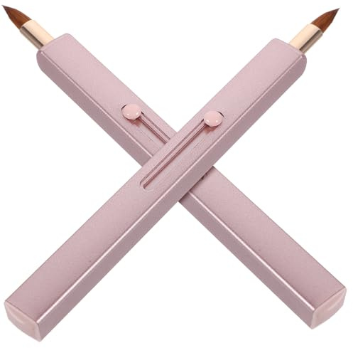 COHEALI Pinceles de Labios Retráctiles 2 Piezas Tapa, Aplicadores Portátiles para Brillo y Lápiz Labial, Pinceles Suaves y Finos para Maquillaje de Labios Mujer, Uso Cosmético Preciso