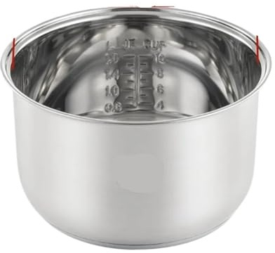 Compatible for Stainless Steel Liner Without Coating Ceramic Glaze Rice Cooker Electric Pressure Inner Bowl 4L 5L 6L(Blue)