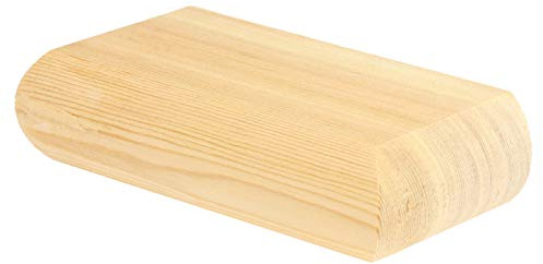 Pine Half Flat Cap – 67.5mm x 27mm Newel Post Cap Recessed to Fit 90mm x 45mm Staircase Posts – Unfinished Pine Stair Part for Painting, Varnishing or Waxing
