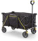 Gorilla Carts Chariot de Festival Pliable de 7 Pieds Cubes - XXL - Utilitaire Tout Terrain - avec lit surdimensionné et Porte-gobelet intégré - Chariot de Jardin - Capacité de 185 l - Noir
