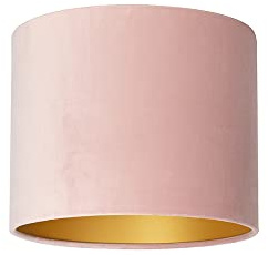 Uniqq Lampenschirm Velours rosa Ø 30 cm - 20 cm hoch, UL039