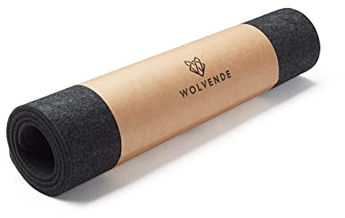Wolvende Premium filt skrivbordsmatta | Medium 30 cm x 90 cm | Multifunktionell skrivbordsdyna för hemmakontor | mörkgrå