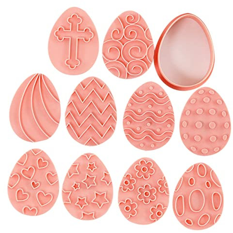 DECHOUS 10pcs Easter Cookie Cutters Shape Molds for Creative Baking Easy to Demould for Cookies Fondant and Crafts for Holiday Events and Parties