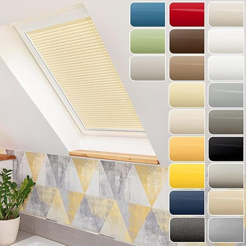 Dachfenster-Jalousie für Fakro mit Seitenschienen, Aluminium Alu Jalousien, BD, BV, BX, FE, FTP, FTL, FTT, FT, FL, PTP, FDY, FGH, FK Sonnenschutz auf Maß