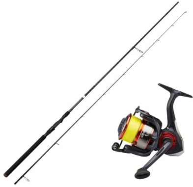 Angelset Urlaubscombo SG2 Shore Game Spinnrute & SG2 Rolle + geflochtene Schnur Spinnrutenset
