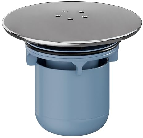 HNNHOME Couvercle de rechange pour siphon de douche chromé, bouchon amovible pour bonde de douche, 90 mm/115 mm, bonde de receveur de douche à débit rapide (bleu)