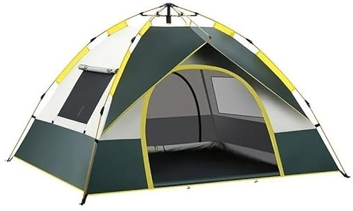 Strand-Faltzelte, automatisches Pop-Up-Zelt für 1–3 Personen, wasserdicht, Winddicht und Sonnenschutzmarkise für Camping im Freien oder Reisen (Farbe: Grün B) Safehappy