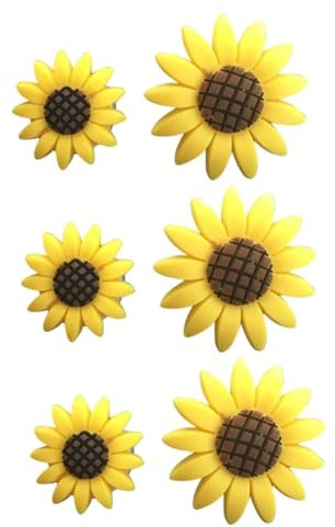 ULTECHNOVO 6stücke Sonnenblumen Auto Duftclip Aus Gummi Kreativer Aromatherapie Diffusor Für Innenraum Attraktive Auto Dekoration Groß Klein