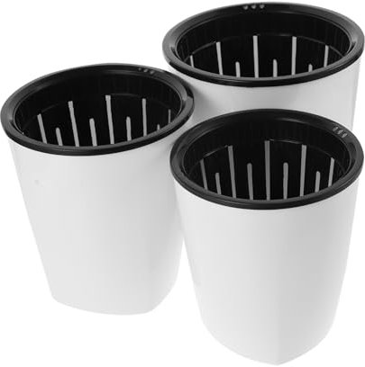 Happyyami 6 STK Hydroponischer Blumentopf selbstbewässernde Blumentöpfe hydrokultur blumentopf blumentöpfe mit wasserspeicher innentopf Sukkulententopf Pflanzen Wassertopf Kunststoffrohstoff