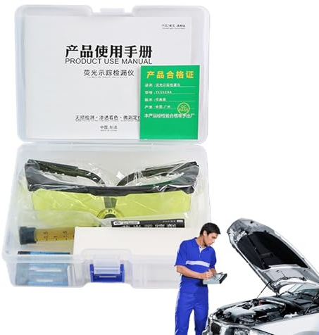 Détecteur de fuite de réfrigérant – Détection d'entretien du climatiseur – Détecteur de fuite de climatiseur portable à lumière UV pour sous-sol, camping-car, véhicule, maison
