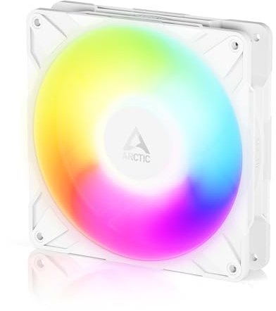 ARCTIC P14 Pro Reverse A-RGB – 140 mm Premium-Lüfter mit Reverse Airflow, PWM-Lüfter mit Y-Kabelsplitter, 400-2650 rpm, 0 rpm <5% PWM, 5V Digital RGB, Hydrodynamisches Gleitlager, 4-Pin - Weiß