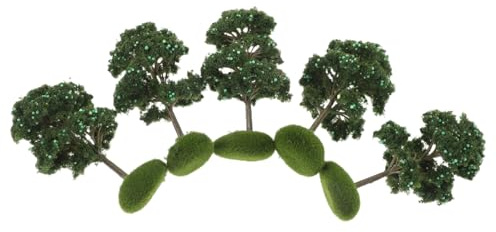 iplusmile 5pièces Arbres Miniatures Plastique pour Micro-Paysage Décor De Sable Modèle Arbres Éléments De DIY Décoration Intérieur Pommiers Artificiels