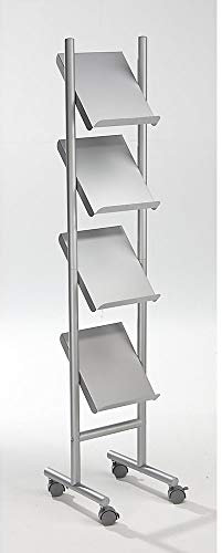 kaiserkraft | Prospektständer Kapazität 4 x DIN A4 alusilber