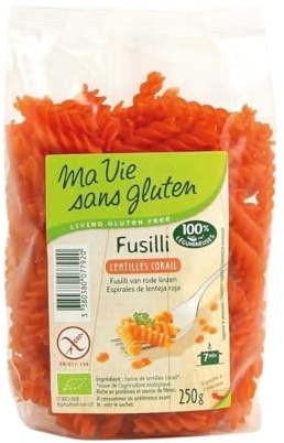 Ma Vie Sans luten Fusilli Lentilles Corail 0.25 g 1 Unité