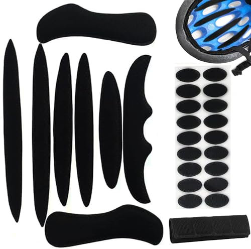 3 Sets Helmpolster Schaumstoff Universal Ersatz Helm Polster Fahrrad Helm Innenpolster Zubehör Fahrradhelm Pads - Kompatibel mit Alpina Fahrradhelm, woom Helm, Uvex und mehr.