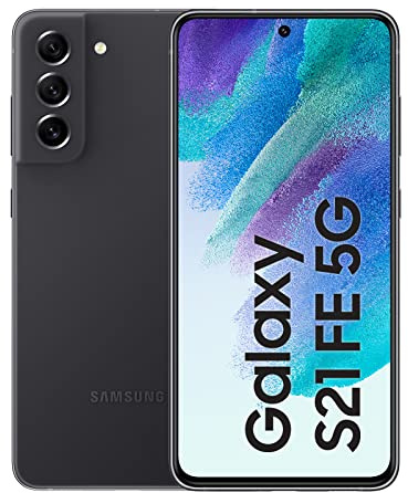 Samsung Galaxy S21 FE 5G, Android Smartphone, 6,4 Zoll Dynamic AMOLED Display, 4.500 mAh Akku, 128 GB/6 GB RAM, Handy in Graphite, inkl. 36 Monate Herstellergarantie [Exklusiv bei Amazon]