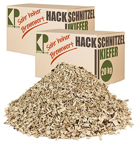 Hackschnitzel für Ofen Rindenmulch für Garten Hochbeet Holz Pflanzen Einstreu Holzhackschnitzel Grob Holzschnitzel Streu Beet Abdeckung Deko Abdeckung 20-500 kg Kingpower