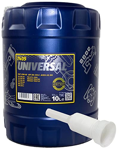 Motoröl Motor Öl MANNOL 15W-40 Universal API SN/CH-4 10 Liter mit Ausgießer