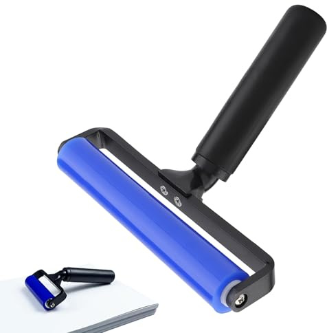 Silikon-Handroller, Antistatisches Reinigungs-Werkzeug (12 inch) | Klebrige Walzenbürste, für Staub, Tierhaare, Kleidung, Teppiche, Möbel