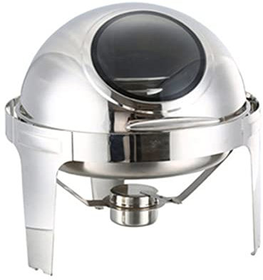 Samnuerly Chafing Food Warmer Chafer Buffet Spiegelabdeckung Edelstahl Chafing Dish Roll Top Buffet Server Praktisch und praktisch
