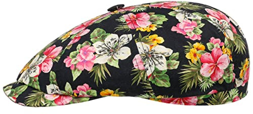 Stetson Hatteras Flower Flatcap Mehrfarbige Baumwollcap mit UV-Schutz 40 Made in EU Unisex Frühjahr Sommer bunt M (56-57 cm)