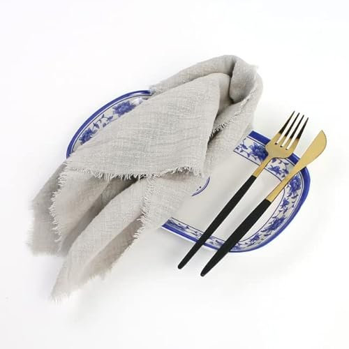 XIAOXIN 10 Stück Tischdecken-Servietten, 40 x 40 cm, Baumwollstoff, Abendessentuch, für Zuhause, Küche, rustikales Land, Hochzeit, Ostern, Ramadan, Dekoration